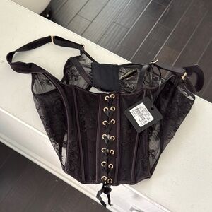 Black Lace Corset Top